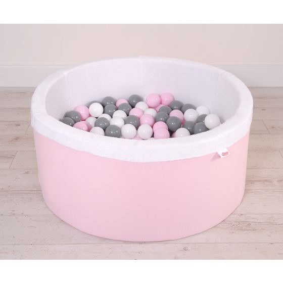 Ball-pit minky Dry Pool with balls 200pcs - pink