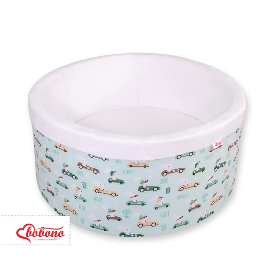Ball-pit minky Dry Pool without balls - mint rabbits