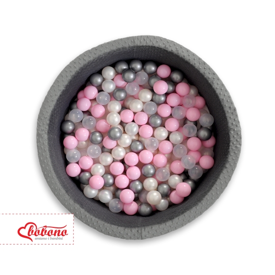 Ball-pit minky with balls 200pcs- dark gray