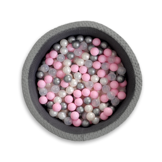 Ball-pit minky with balls 200pcs- dark gray
