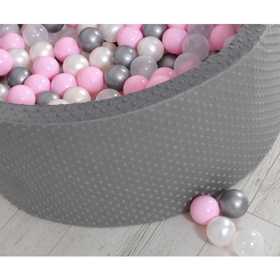 Ball-pit minky with balls 200pcs- dark gray