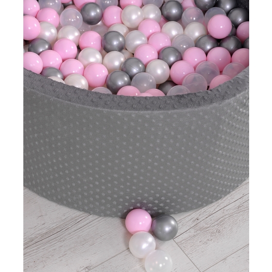 Ball-pit minky with balls 200pcs- dark gray