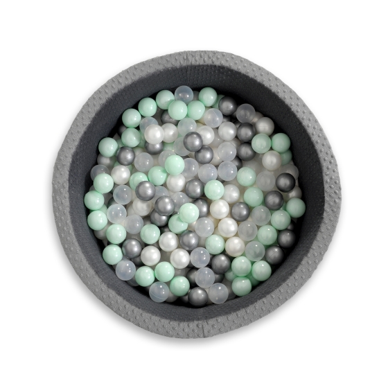 Ball-pit minky with balls 200pcs- dark gray
