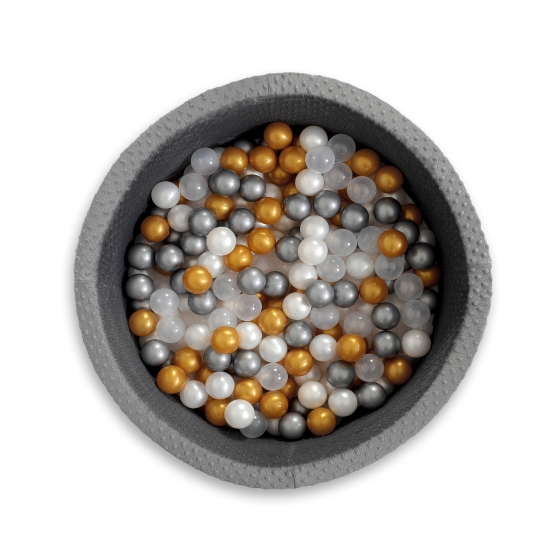 Ball-pit minky with balls 200pcs- dark gray