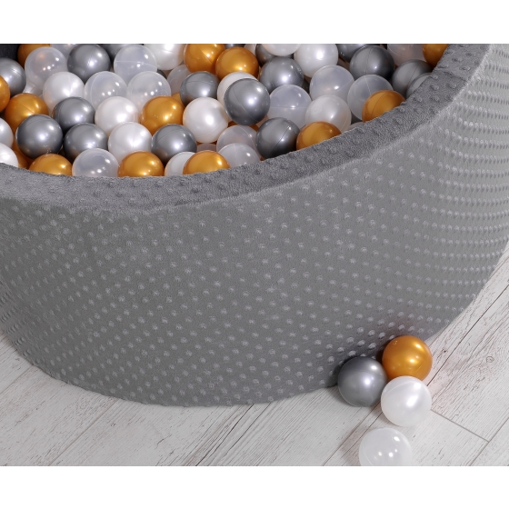 Ball-pit minky with balls 200pcs- dark gray