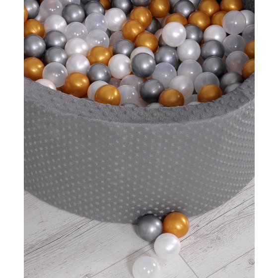 Ball-pit minky with balls 200pcs- dark gray