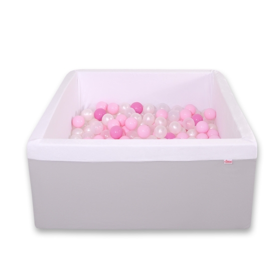 Ball-pit minky with balls 200pcs - Gray