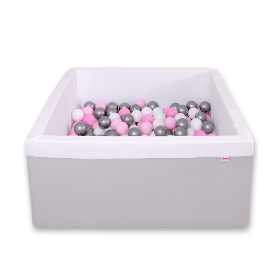 Ball-pit minky with balls 200pcs - Gray