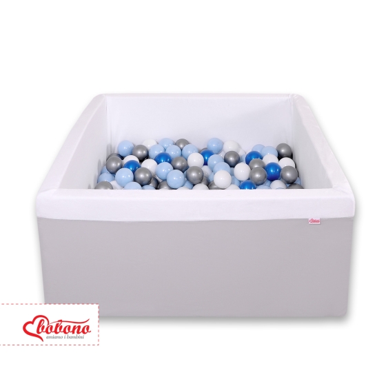 Ball-pit minky with balls 200pcs - Gray