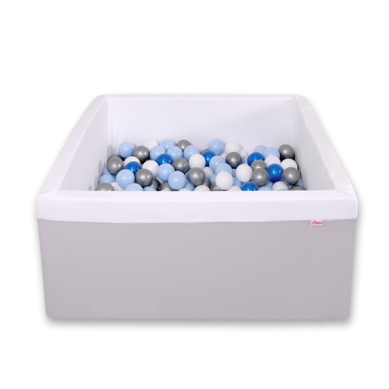 Ball-pit minky with balls 200pcs - Gray