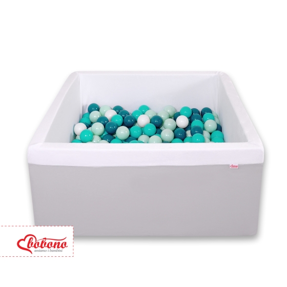 Ball-pit minky with balls 200pcs - Gray