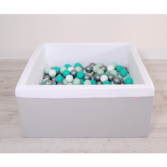 Ball-pit minky with balls 200pcs - Gray