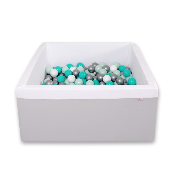 Ball-pit minky with balls 200pcs - Gray