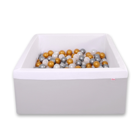 Ball-pit minky with balls 200pcs - Gray
