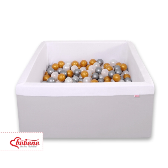 Ball-pit minky with balls 200pcs - Gray