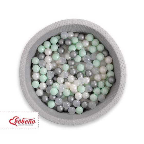 Ball-pit minky with balls 200pcs- gray