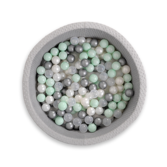 Ball-pit minky with balls 200pcs- gray
