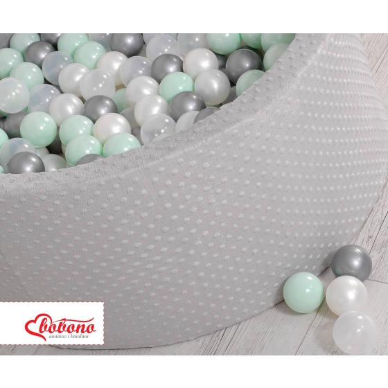 Ball-pit minky with balls 200pcs- gray