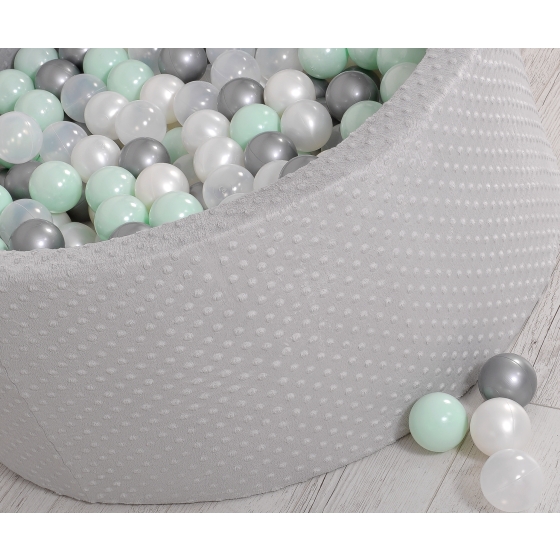 Ball-pit minky with balls 200pcs- gray