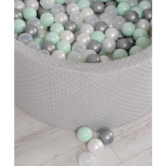 Ball-pit minky with balls 200pcs- gray