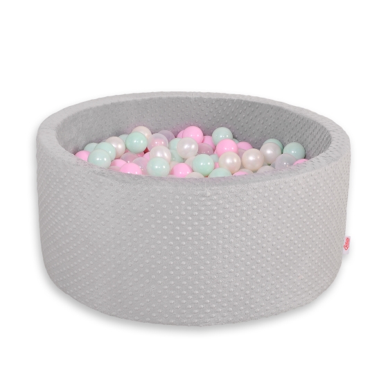 Ball-pit minky with balls 200pcs- gray