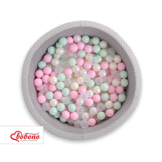 Ball-pit minky with balls 200pcs- gray