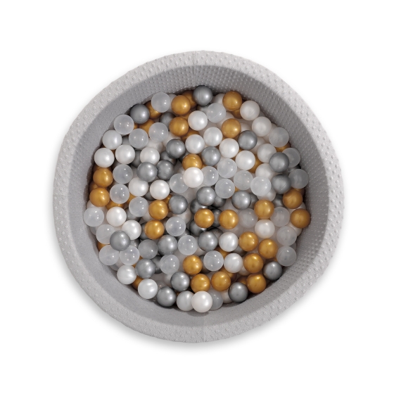 Ball-pit minky with balls 200pcs- gray