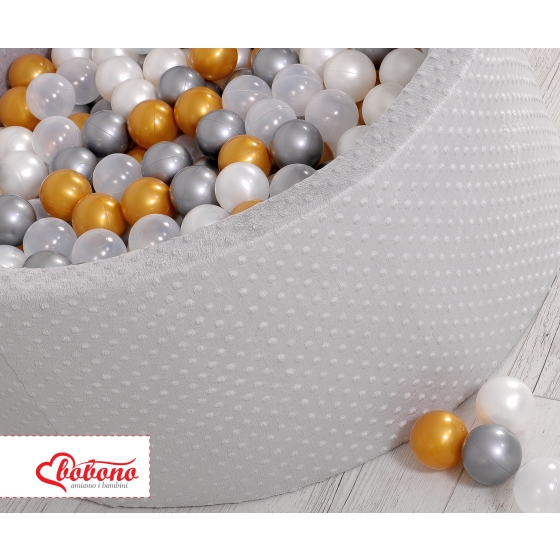 Ball-pit minky with balls 200pcs- gray