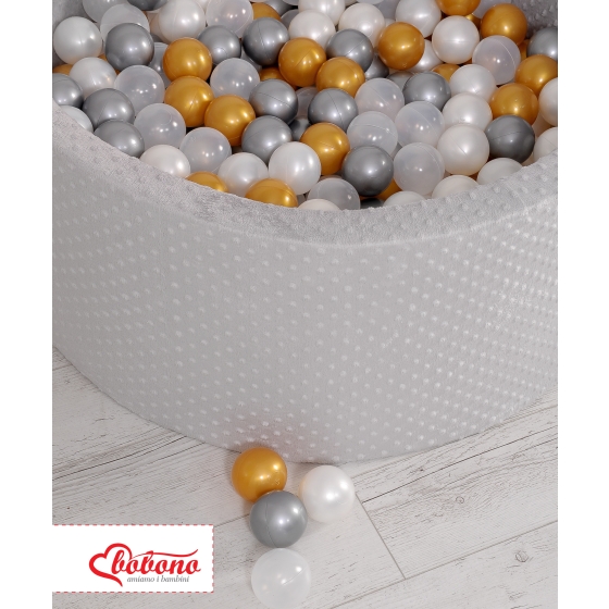 Ball-pit minky with balls 200pcs- gray