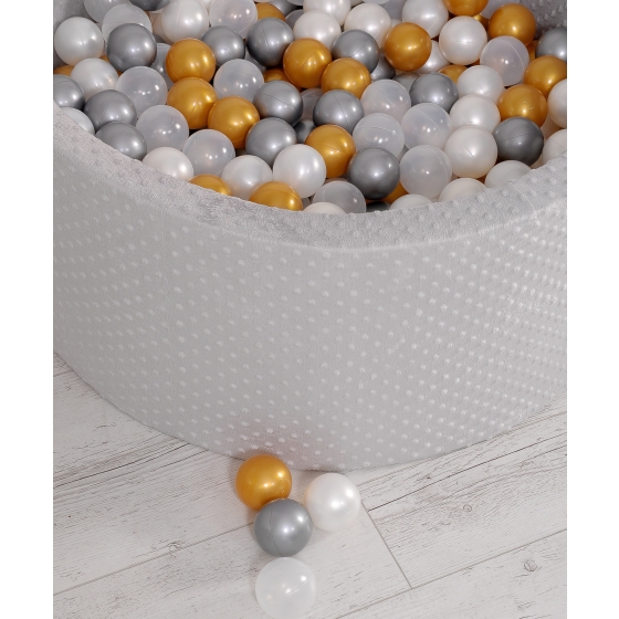 Ball-pit minky with balls 200pcs- gray