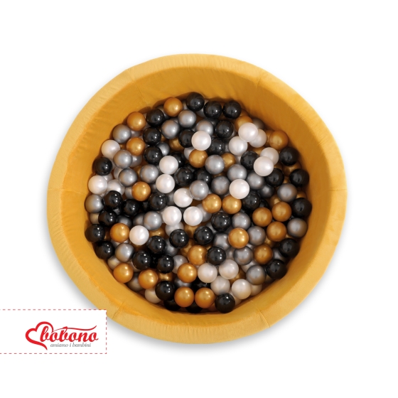 Ball-pit minky with balls 200pcs - honig gelb