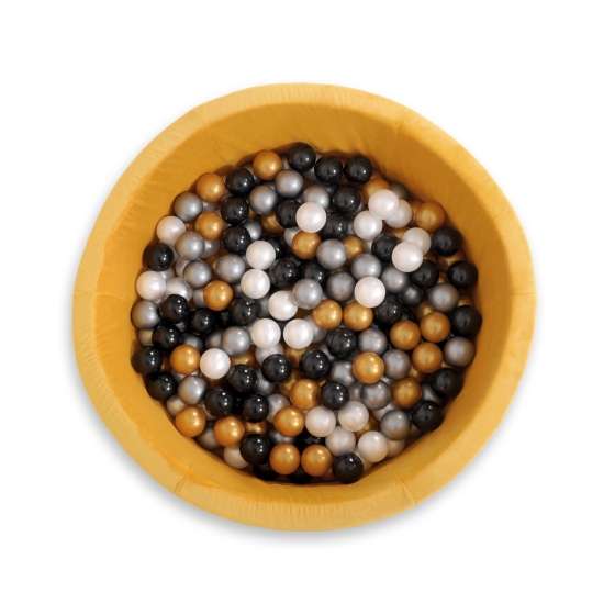 Ball-pit minky with balls 200pcs - honig gelb
