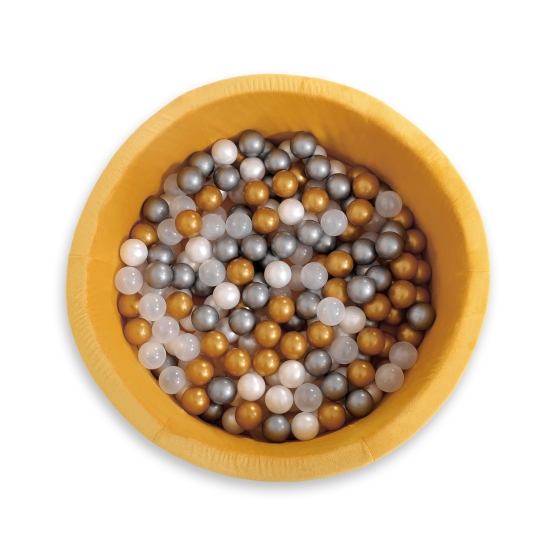 Ball-pit minky with balls 200pcs - honig gelb