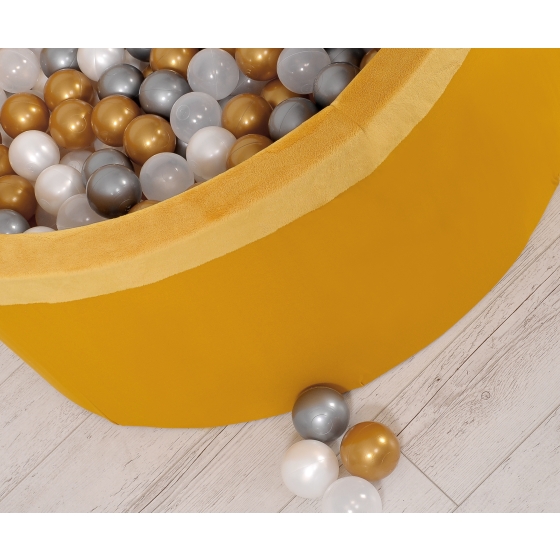 Ball-pit minky with balls 200pcs - honig gelb