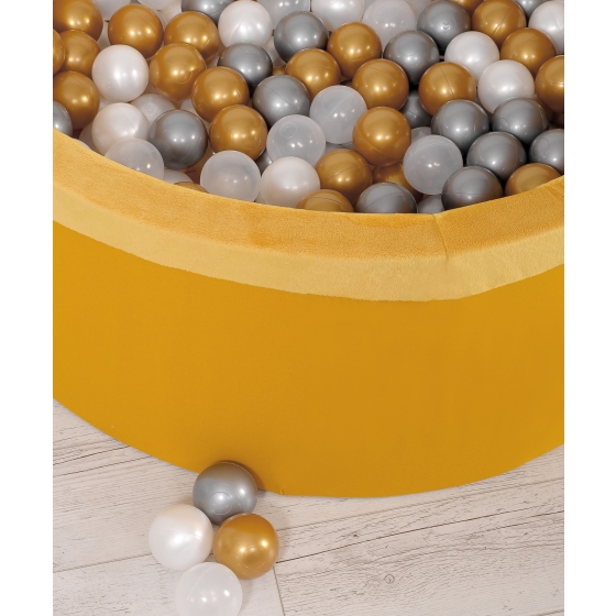 Ball-pit minky with balls 200pcs - honig gelb