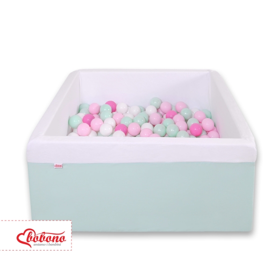 Ball-pit minky with balls 200pcs - mint