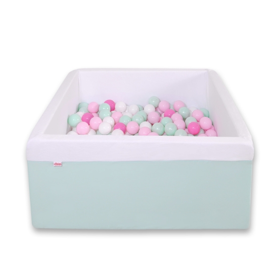 Ball-pit minky with balls 200pcs - mint