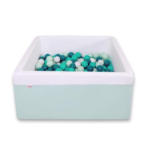 Ball-pit minky with balls 200pcs - mint