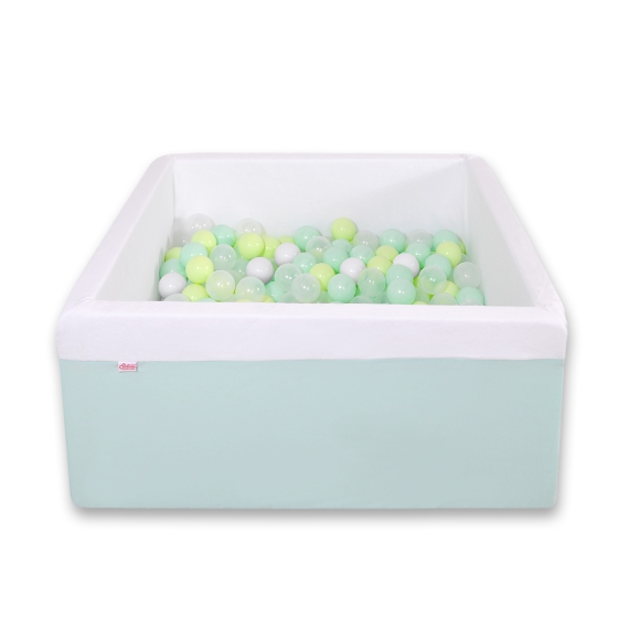 Ball-pit minky with balls 200pcs - mint