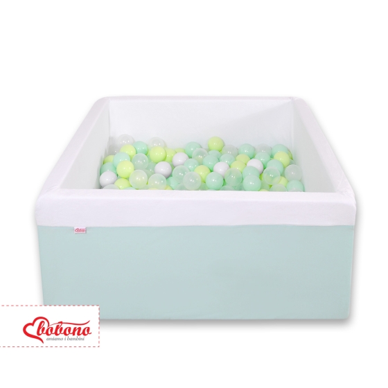Ball-pit minky with balls 200pcs - mint