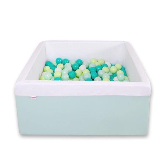 Ball-pit minky with balls 200pcs - mint