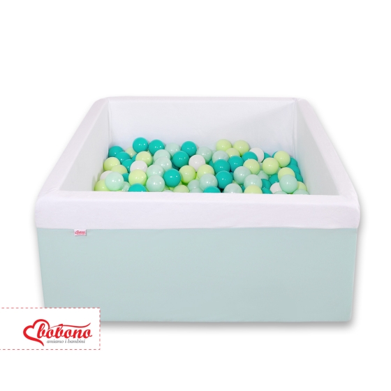 Ball-pit minky with balls 200pcs - mint