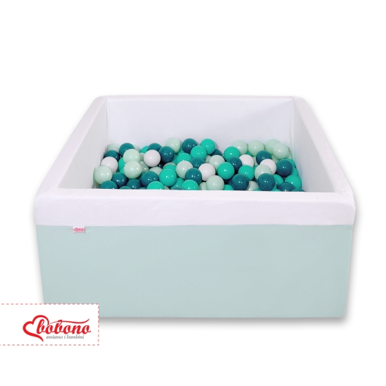 Ball-pit minky with balls 200pcs - mint