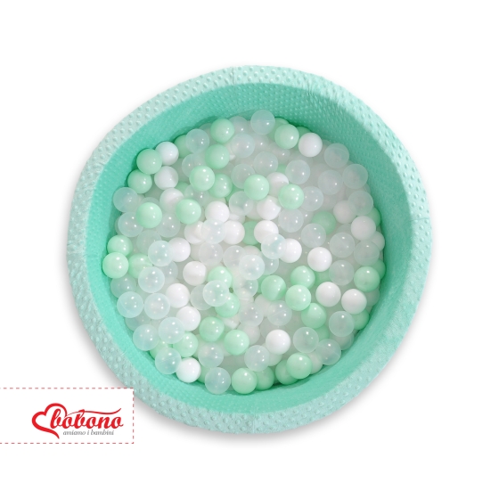 Ball-pit minky with balls 200pcs- mint