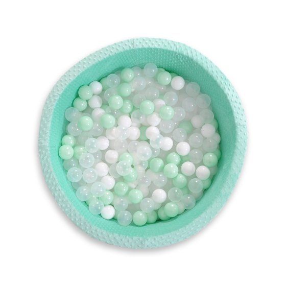 Ball-pit minky with balls 200pcs- mint