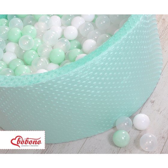 Ball-pit minky with balls 200pcs- mint