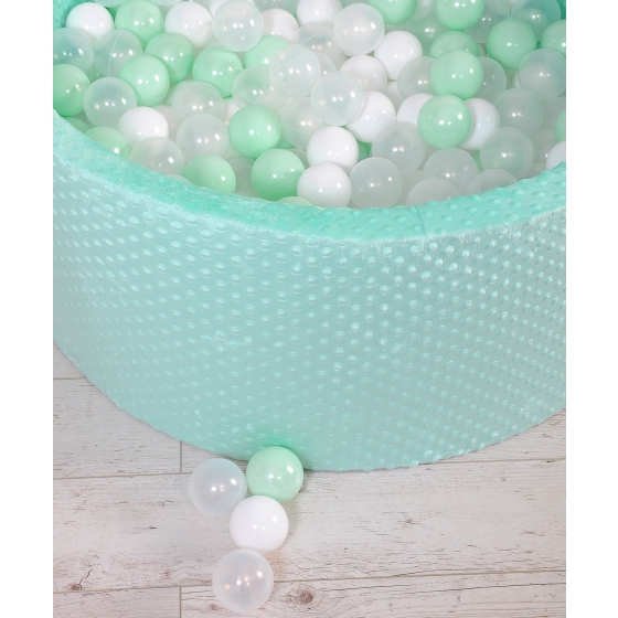 Ball-pit minky with balls 200pcs- mint