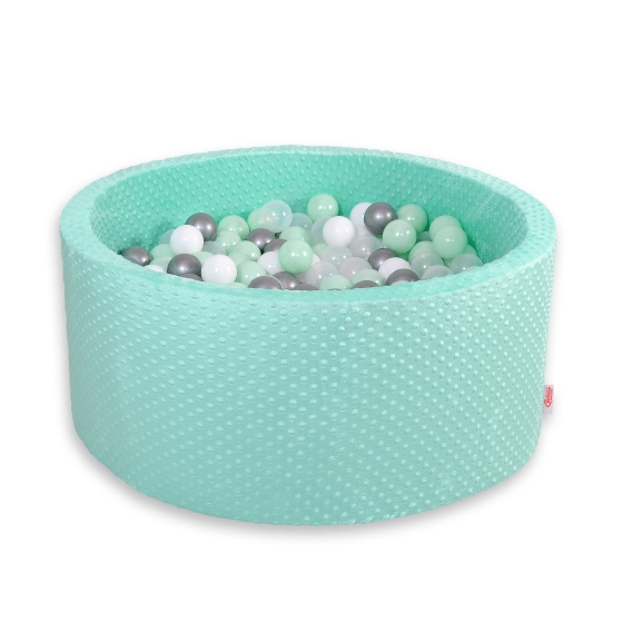 Ball-pit minky with balls 200pcs- mint