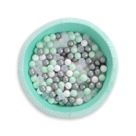 Ball-pit minky with balls 200pcs- mint