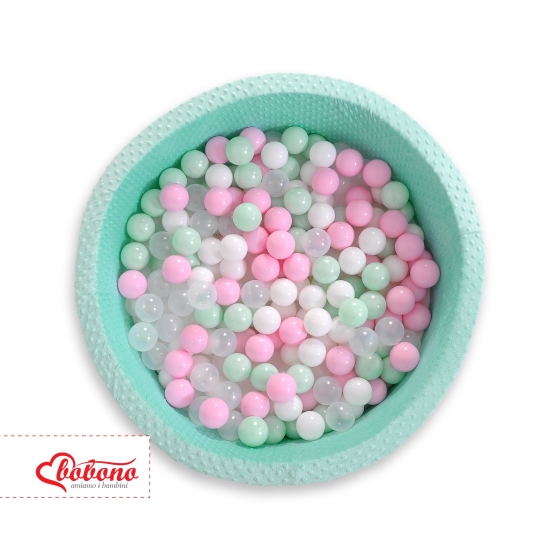 Ball-pit minky with balls 200pcs- mint